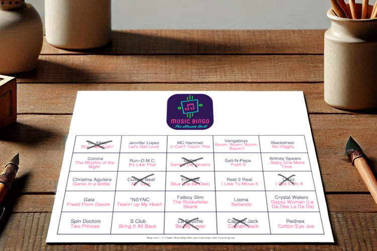 Image of a Bingo Sheet on a table